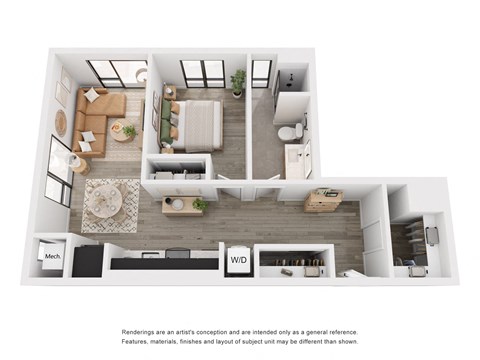 Fantastic space, corner home, great closets, extra windows provide tons of natural light. 1 bedroom 1 bath 720 sq. ft. at The Weidler in Portland, OR 97209